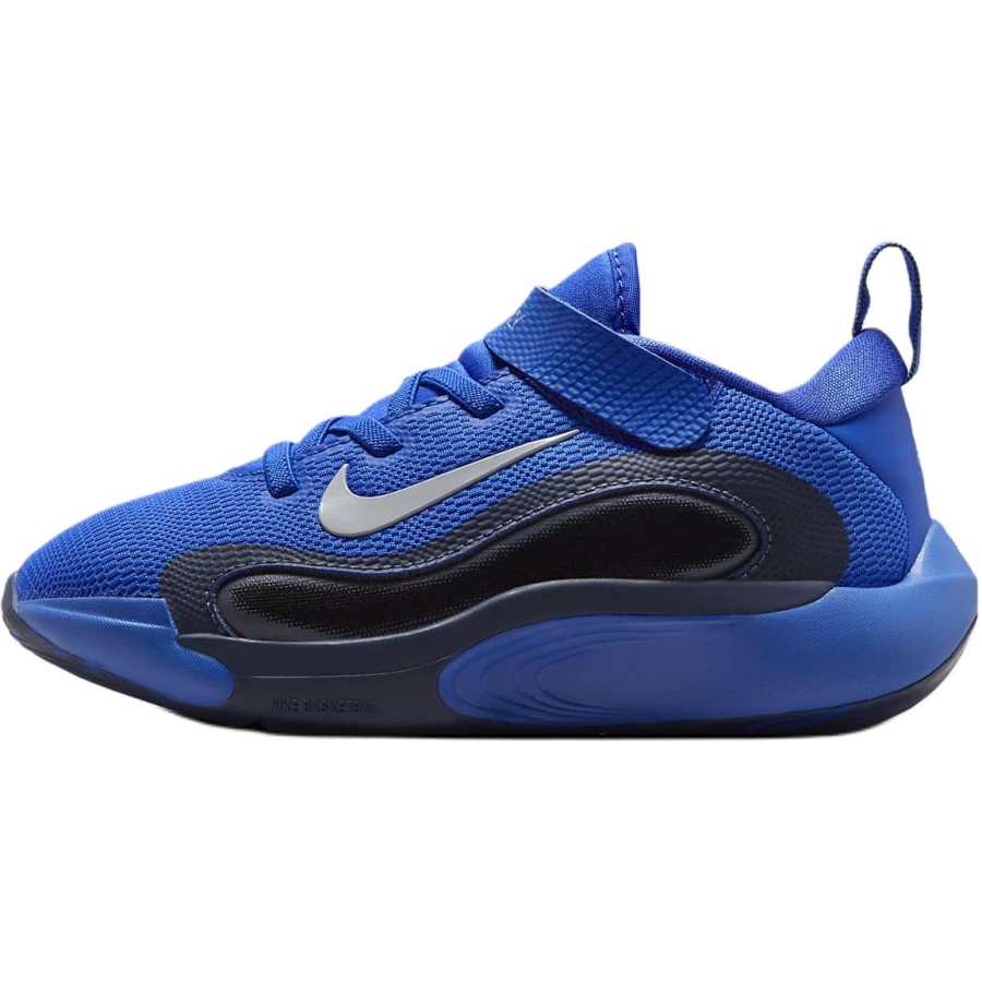 Nike Nike ISOFLY Comfortable Cushioning Breathable Low top Children's Basketball Shoes Blue Children Aged 3 7 Years Old
