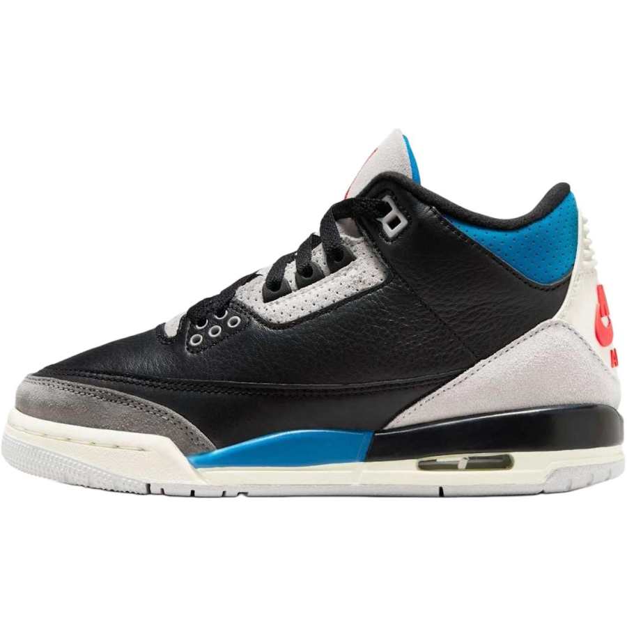 Jordan Jordan Air Jordan 3 Mid top Basketball Shoes Black Gray Unisex