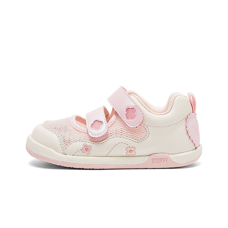 Snoffy Toddler Shoes Vanilla White/Pink Infant And Toddler
