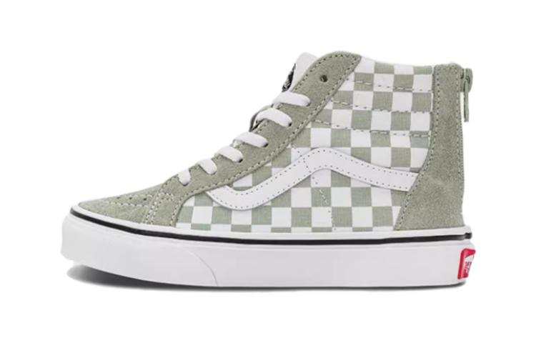 Vans SK8 Comfortable Abrasion Resistant High top Kids' Skateboarding Shoes Green Children Aged 3 7 Years Old