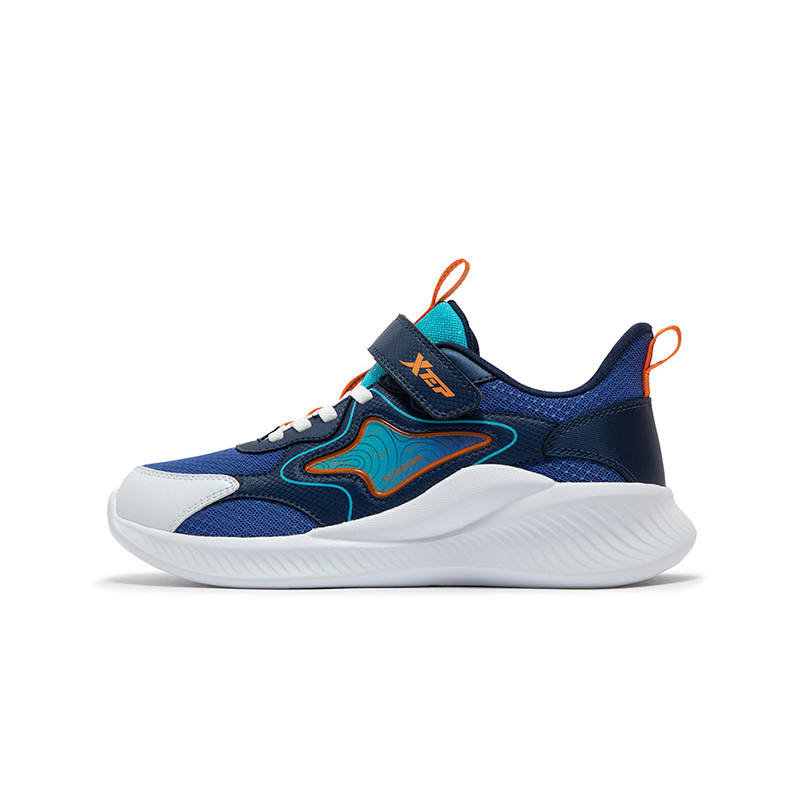 XTEP Synthetic Leather Low top Running Shoes Blue White Teenagers