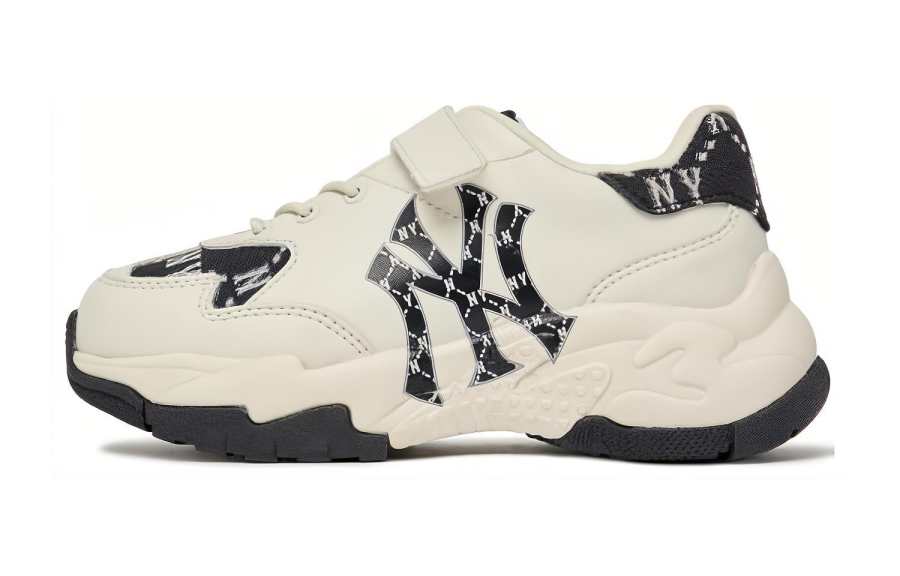MLB Sandal Chunky Mask Slip Resistant Abrasion Resistant Low top Kids' Running Shoes White Black Kids'
