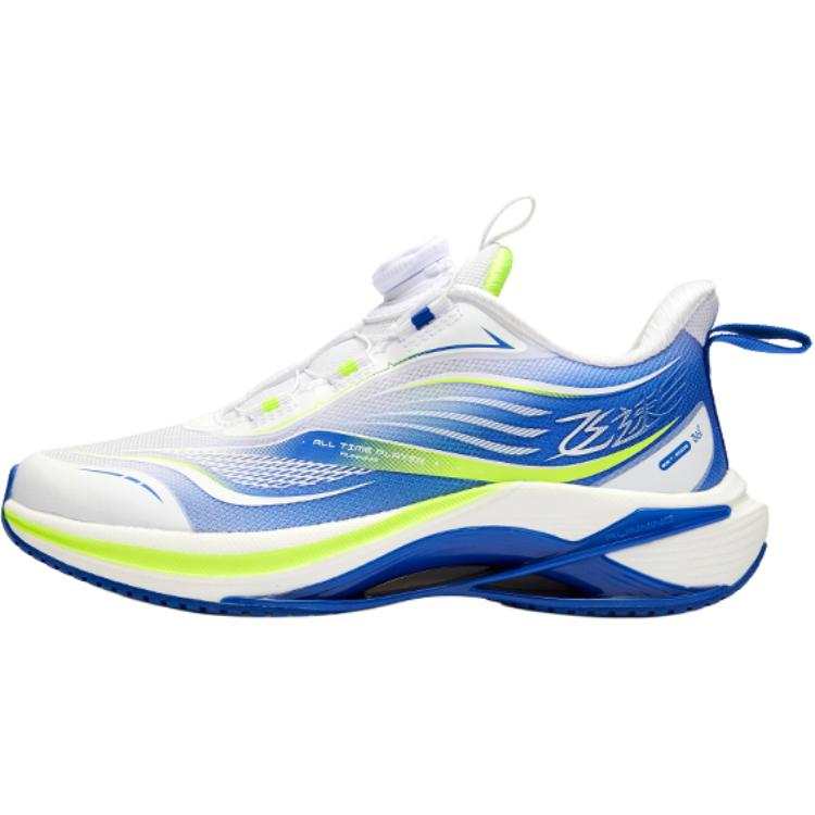361°KIDS Slip Resistant Cushioning Abrasion Resistant Low top Running Shoes 361 Degrees White/sci fi Blue Teenagers