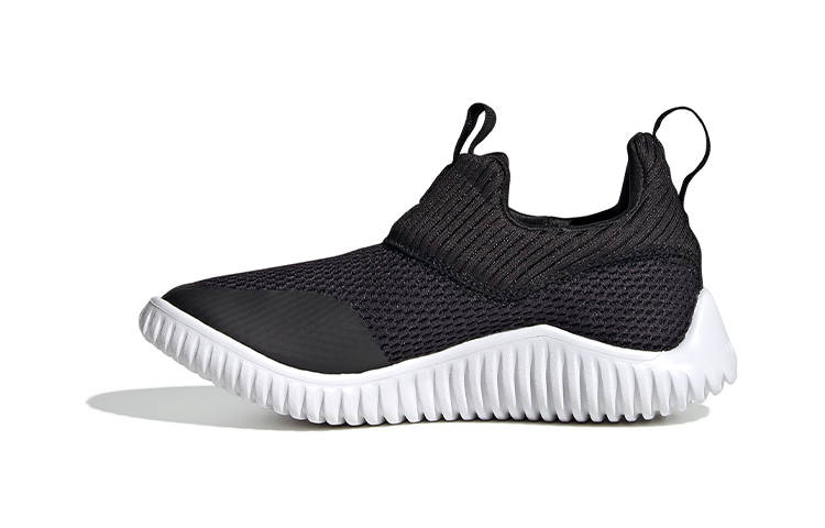 Adidas Adidas Rapidazen Round Tip Slip Resistant And Breathable Low top Running Shoes Black White Children Aged 3 7 Years Old