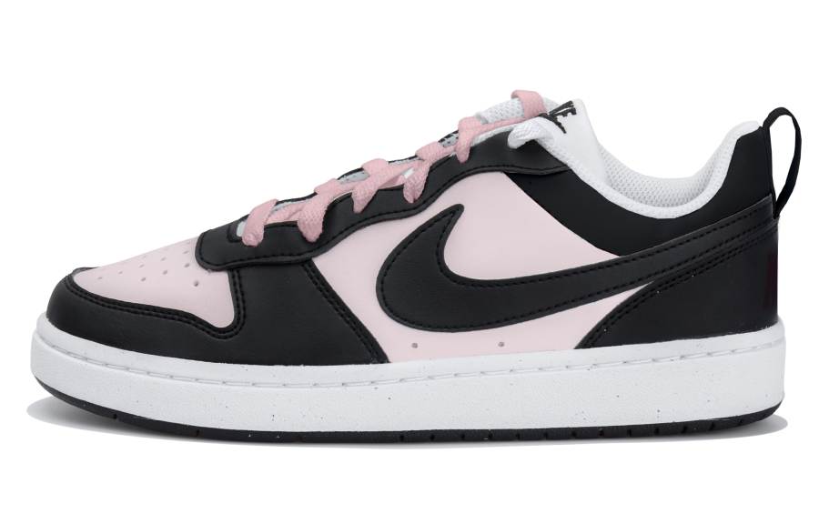 Nike Nike Court Borough Synthetic Leather Low top Kids' Skateboarding Shoes White Black Pink Teenagers