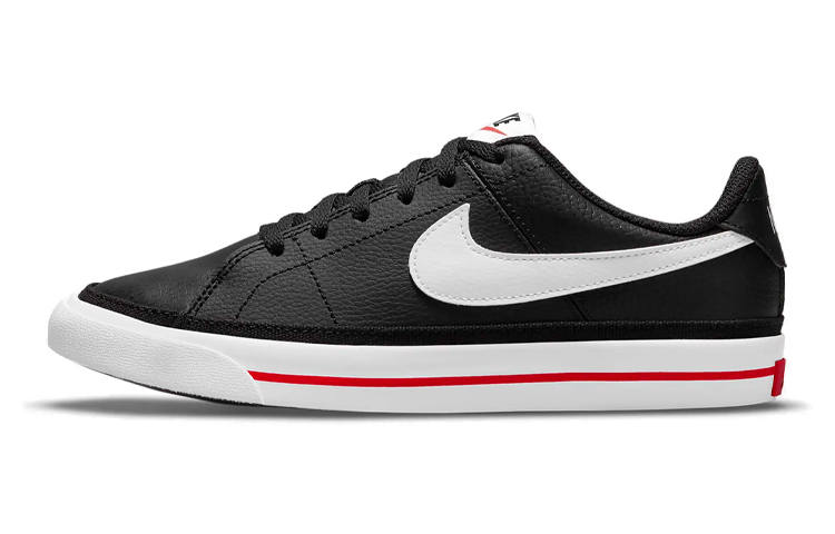 Nike Nike Court Legacy Leather Slip Resistant Abrasion Resistant Low top Skateboard Shoes Black White Unisex