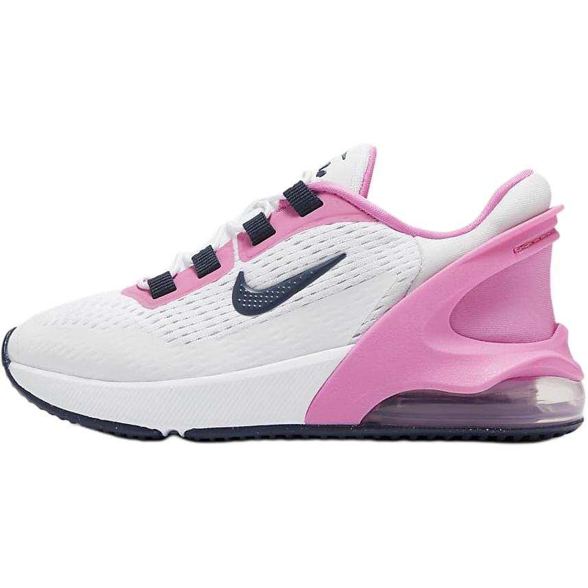 Nike Nike Air Max 270 Abrasion Resistant Low top Kids' Running Shoes White Pink Children Aged 3 7 Years Old