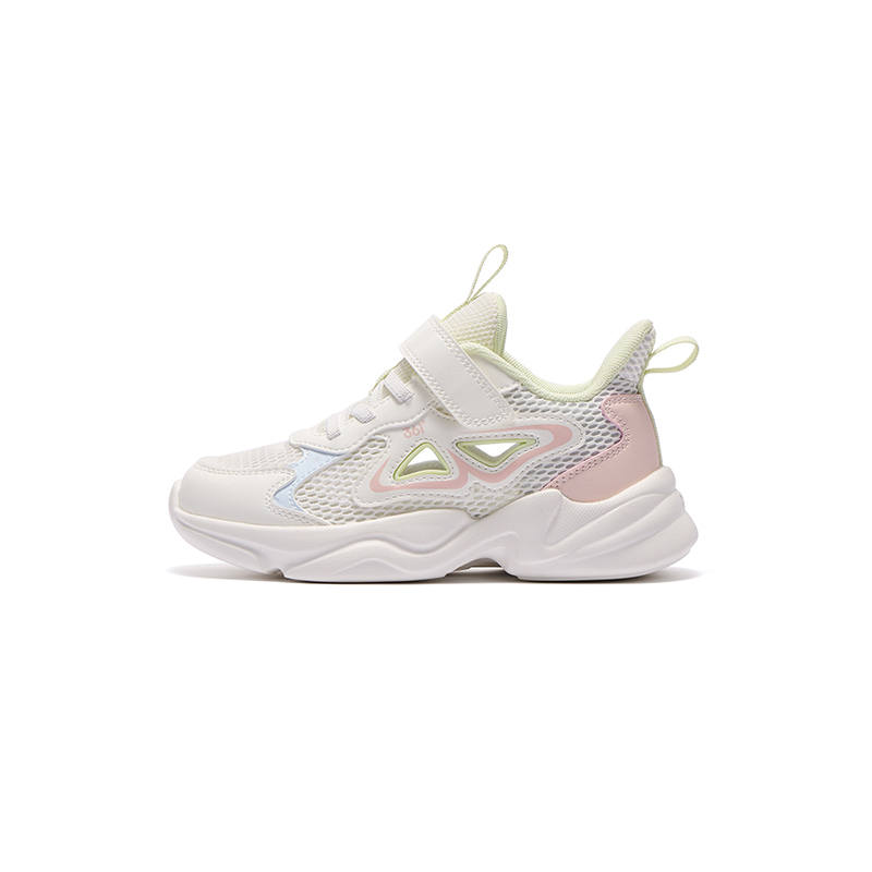 361°KIDS Slip Resistant Cushioning Abrasion Resistant Breathable Casual Shoes White/Dark Pink/Aqua Blue Teenagers