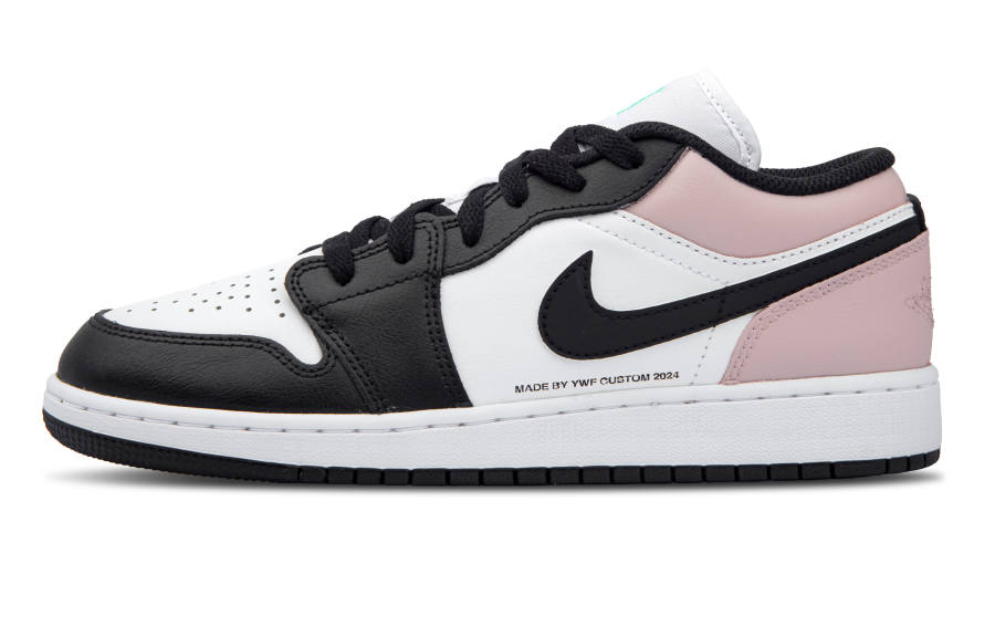 Jordan Jordan Air Jordan 1 Low Leather Abrasion Resistant Abrasion Resistant Low top Kids' Skateboarding Shoes Black Pink