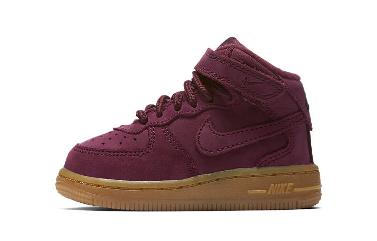 Nike Nike Air Force 1 WB Mid top Toddler Shoes Burgundy Infant And Toddler