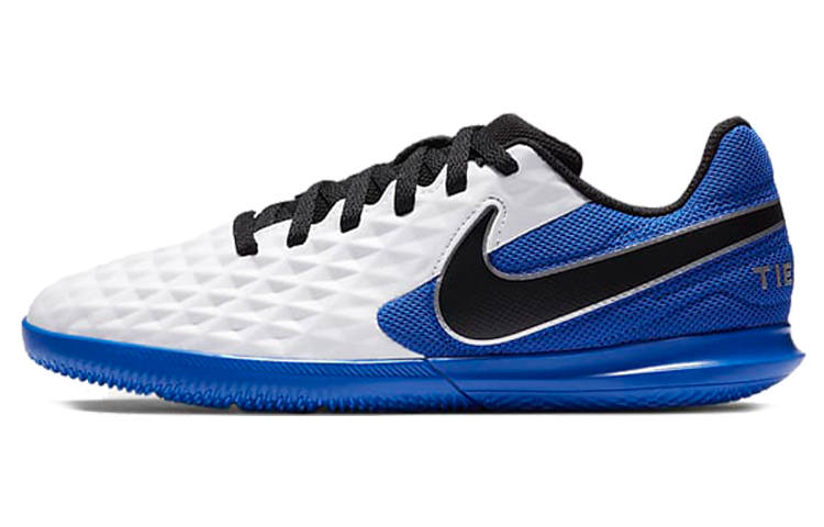 Nike Nike Jr. Tiempo Legend 8 Club Slip Resistant Cushioning Low top Kids' Soccer Shoes Blue White Kids'