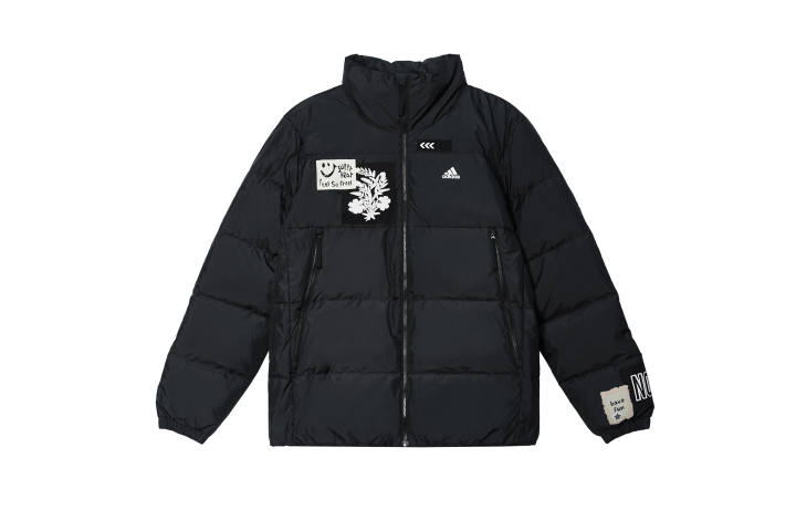 Adidas Adidas Down Jackets Men's Black Stand Collar Moderate