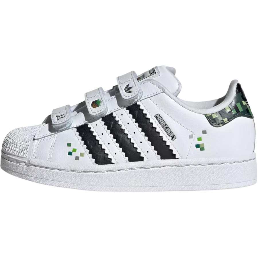 Adidas Originals SUPERSTAR Abrasion Resistant Low top Kids' Skateboarding Shoes Cloud White/Core Black Kids'