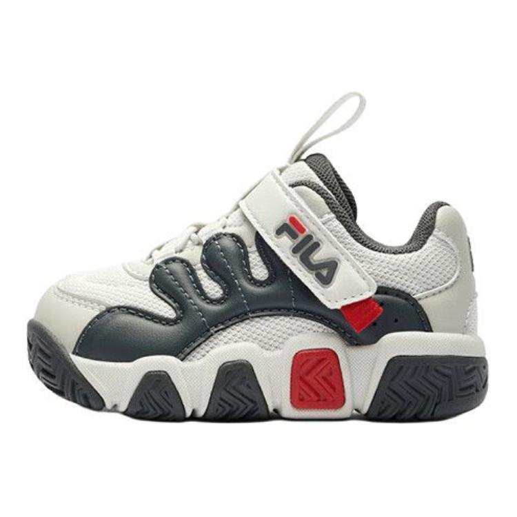 FILA KIDS Slip Resistant Abrasion Resistant Low top Children's Basketball Shoes Black Gray Kids