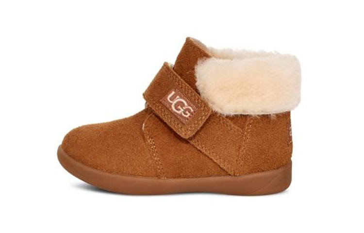 UGG Nolen Suede Slip Resistant, Abrasion Resistant, Thermal Kids' Boots Children Aged 3 7 Years Old Brown