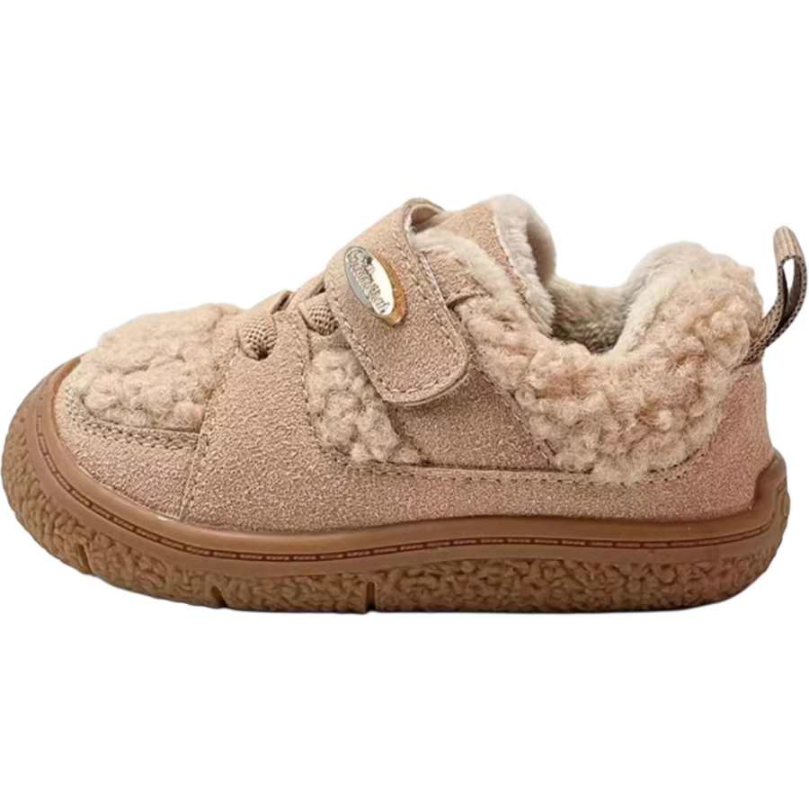 QINUOSHU Thickened And Fleece Lined Slip Resistant Thermal Low top Toddler Shoes Infant And Toddler
