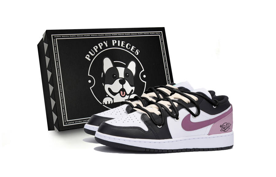 Jordan Jordan Air Jordan 1 Slip Resistant Low top Children's Basketball Shoes Black Teenagers
