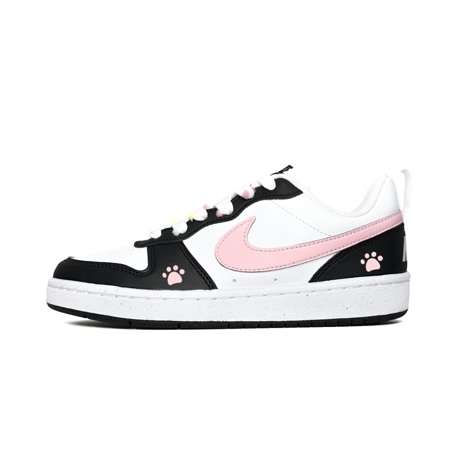 Nike Nike Court Borough Pink Magic Claw Anti Slip Wear Resistant Low Top Kids' Skateboarding Shoes Pink Teenagers