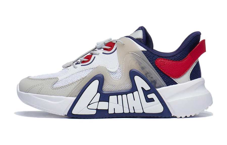 Li-Ning YOUNG Li Ning YOUNG Sports Life Collection Comfortable Low top Casual Shoes White Teenagers