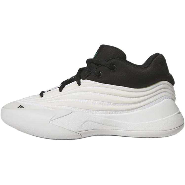 Adidas Adidas Dame 10 Slip Resistant Abrasion Resistant Low top Children's Basketball Shoes White Black Teenagers