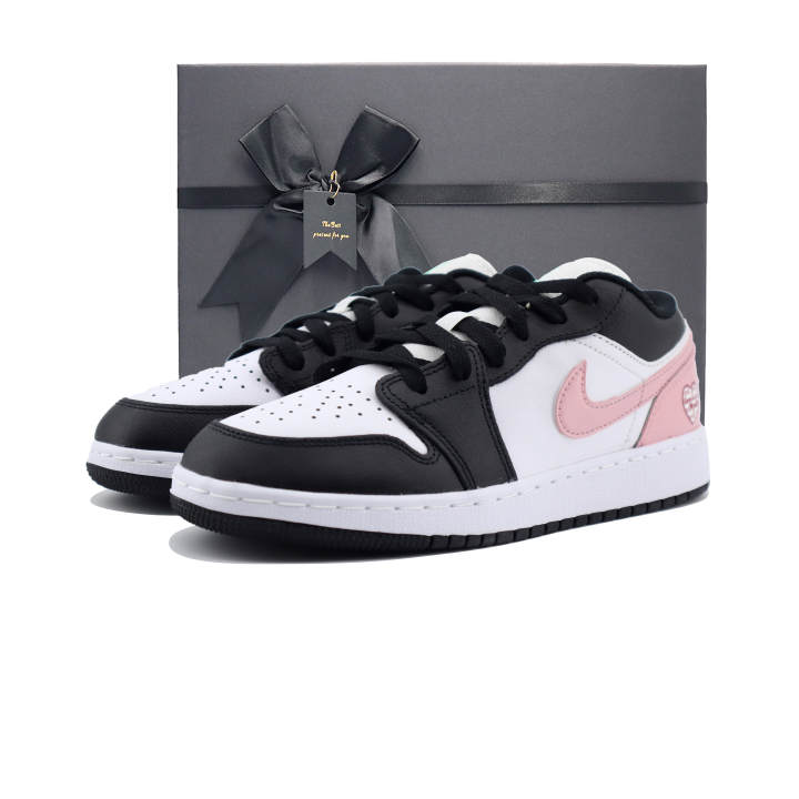 Jordan Jordan Air Jordan 1 Pink Leather Abrasion Resistant Cushioning Abrasion Resistant Cushioning Low top