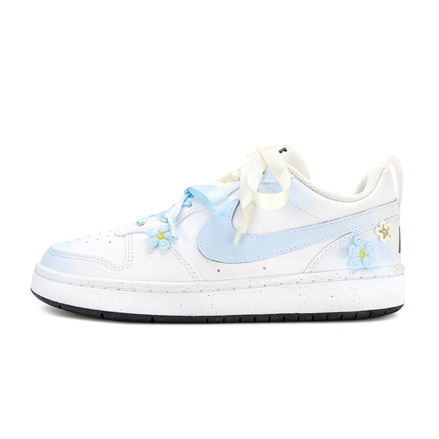 Nike Nike Court Borough LOW RECRAFT Low top Kids' Skateboarding Shoes Blue White Teenagers