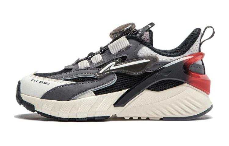 Li-Ning YOUNG Li Ning YOUNG Galaxy V2 Cushioning, Wear Resistant Low top Kids Lifestyle Shoes Black White Kids'
