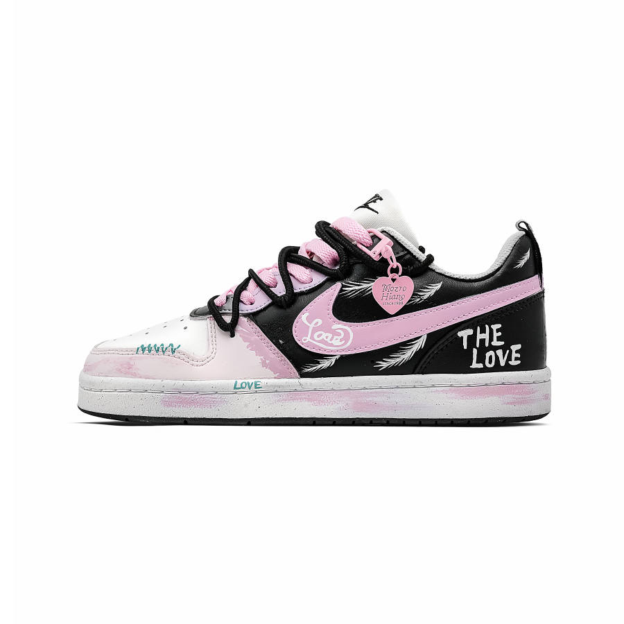 Nike Nike Court Borough Synthetic Leather Abrasion Resistant Abrasion Resistant Low top Kids' Skateboarding Shoes Teenagers