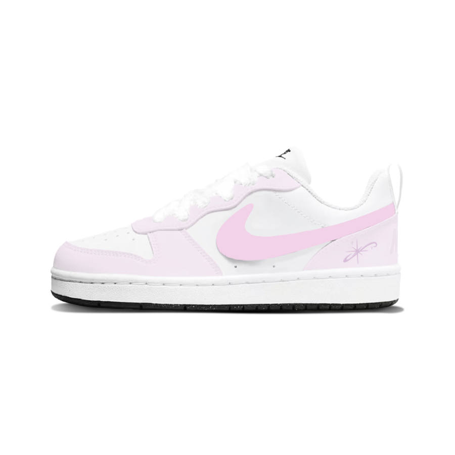 Nike Nike Court Borough Synthetic Leather Abrasion Resistant Abrasion Resistant Low top Kids' Skateboarding Shoes White