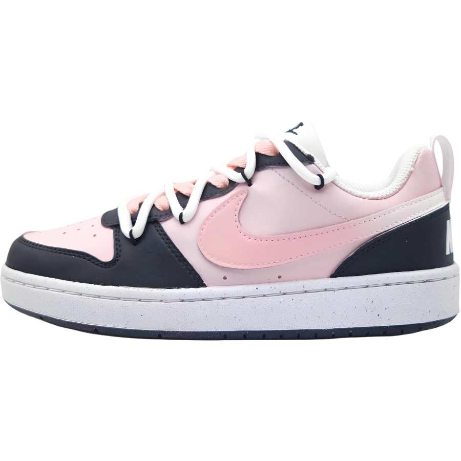 Nike Nike Court Borough Honey Words Slip Resistant Abrasion Resistant Low top Kids' Skateboarding Shoes Black Pink Teenagers