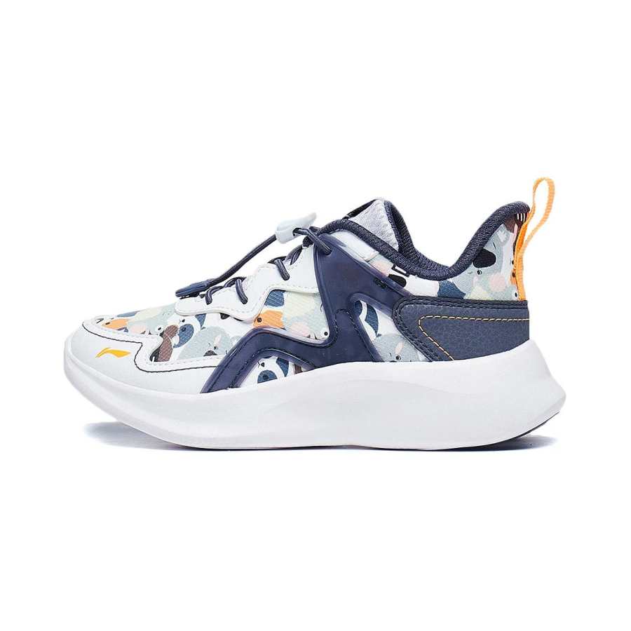 Li-Ning YOUNG Pre school Li Ning YOUNG Cushioning, Wear Resistant Low top Kids' Running Shoes White Blue