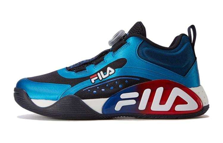 FILA KIDS Boa Comfortable Cushioning, Wear Resistant Low top Children's Basketball Shoes Blue White Kids'