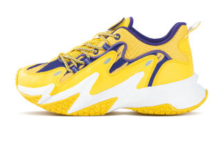 GUANLANGAOSHOU Slip Resistant Cushioning High top Children's Basketball Shoes Yellow White Kids'