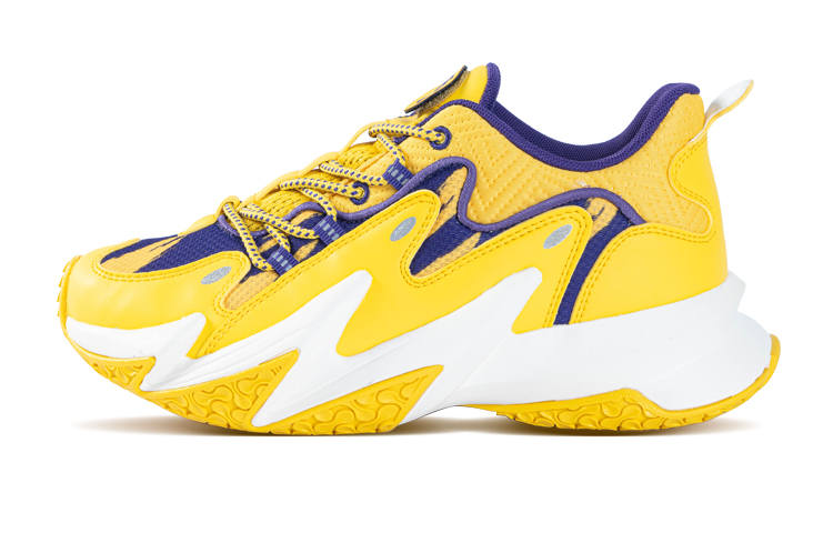 GUANLANGAOSHOU Slip Resistant Cushioning High top Children's Basketball Shoes Yellow White Kids'