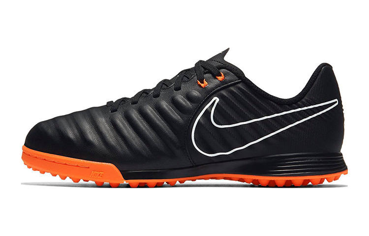 Nike Nike Tiempo Legend 7 Academy TF Slip Resistant Cushioning Abrasion Resistant Low top Kids' Soccer Shoes Black Orange