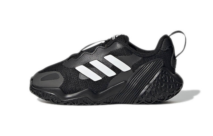 Adidas Adidas 4Uture Rnr Ac I Slip Resistant Abrasion Resistant Low top Running Shoes Black White Infant And Toddler