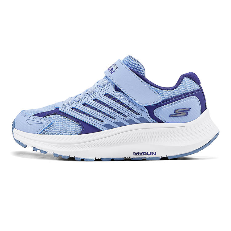Skechers Kids Synthetic Leather, Textile Slip Resistant, Abrasion Resistant, Lightweight Cushioning