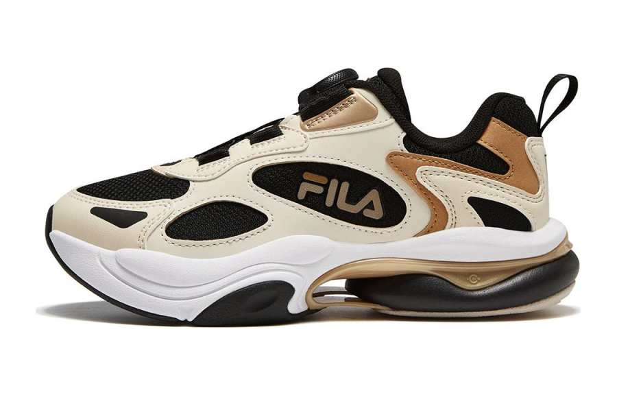 FILA KIDS POP ART I3 Lightweight Cushioning Low top Kids' Running Shoes Black Beige Kids'