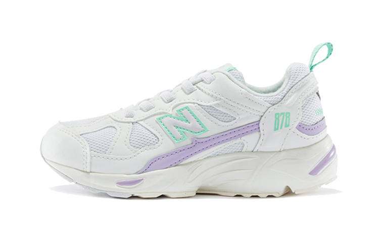 New Balance New Balance NB 878 Comfortable Sports Casual Shoes White Purple Children Aged 3 7 Years Old