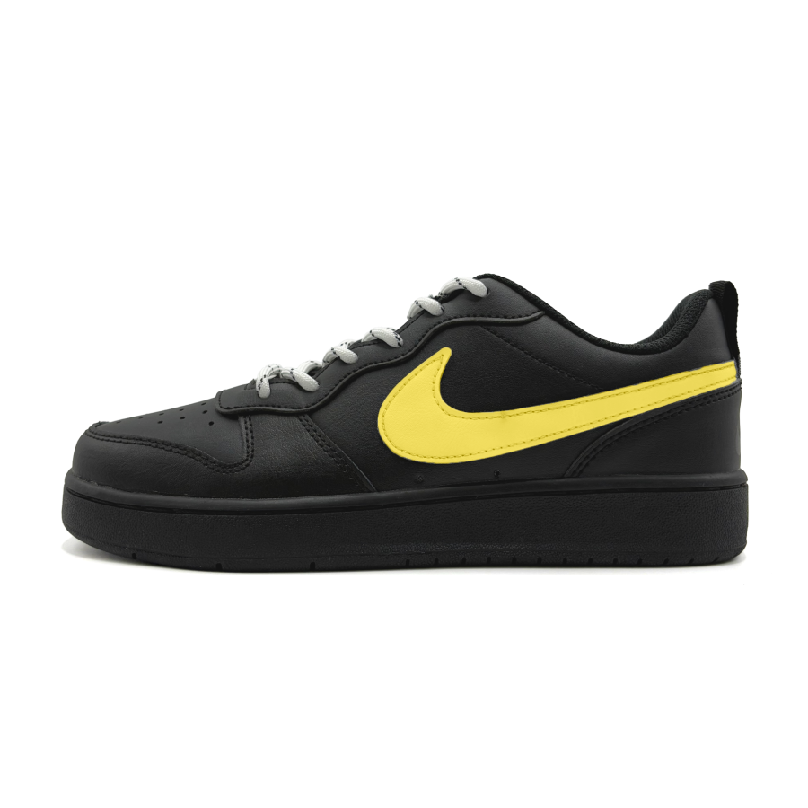 Nike Nike Court Borough Leather Slip Resistant Abrasion Resistant Low top Kids' Skateboarding Shoes Yellow Teenagers