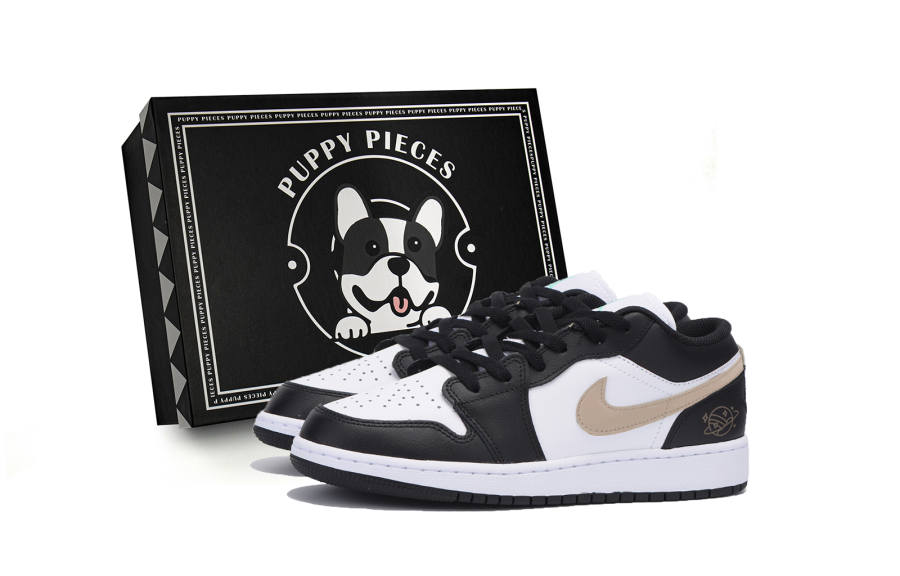 Jordan Jordan Air Jordan 1 Slip Resistant Low top Children's Basketball Shoes Black Teenagers