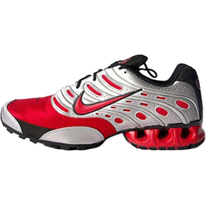 Nike Nike Slip Resistant Abrasion Resistant Low top Kids' Running Shoes Silver Red Kids'