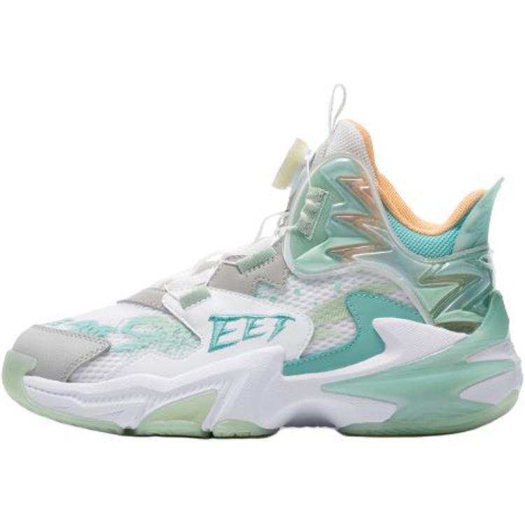 QIAODAN High top Basketball Shoes Azure Unisex