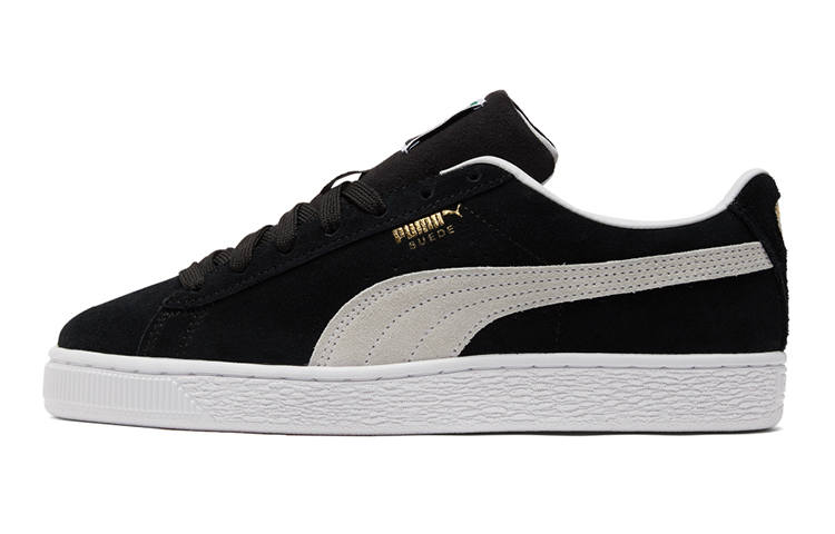 PUMA Classic Casual Low top Kids' Skateboarding Shoes Black White Unisex