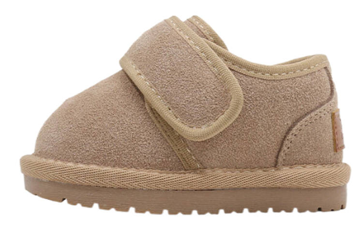 MAIBUXIONG Cow Suede Matte Fleece Lined Hook and Loop Breathable Thermal Breathable Thermal Low top Toddler Shoes
