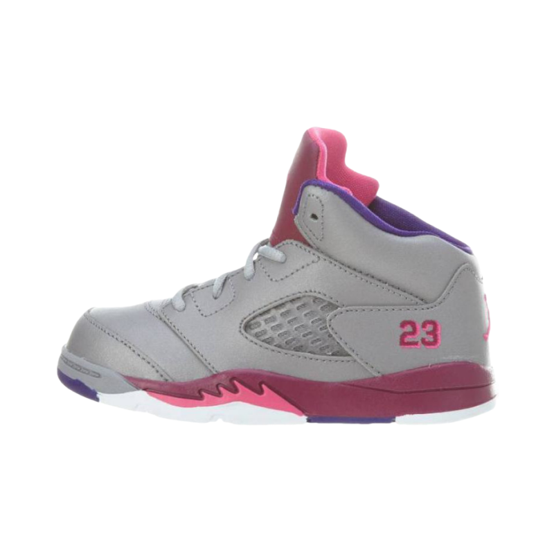 Jordan Jordan Air Jordan 5 Slip Resistant Abrasion Resistant Mid top Toddler Shoes Gray Infant And Toddler