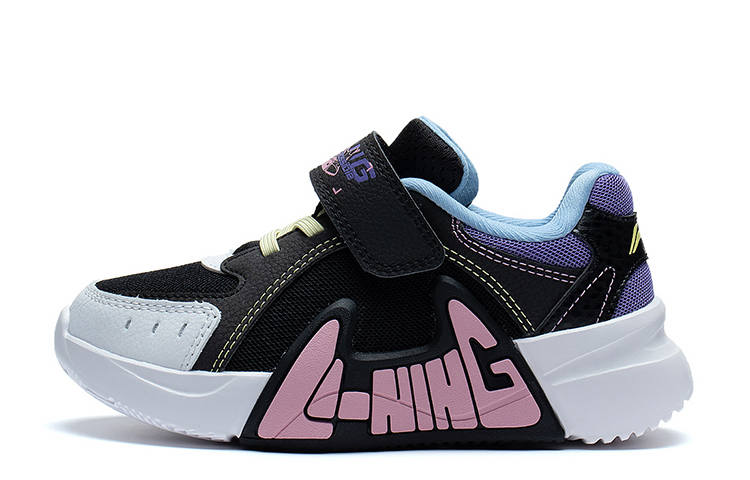 Li-Ning YOUNG LINING YOUNG Sports Life Collection Shock Absorbers Rebound Low Top Kids Lifestyle Shoes Black White Kids'