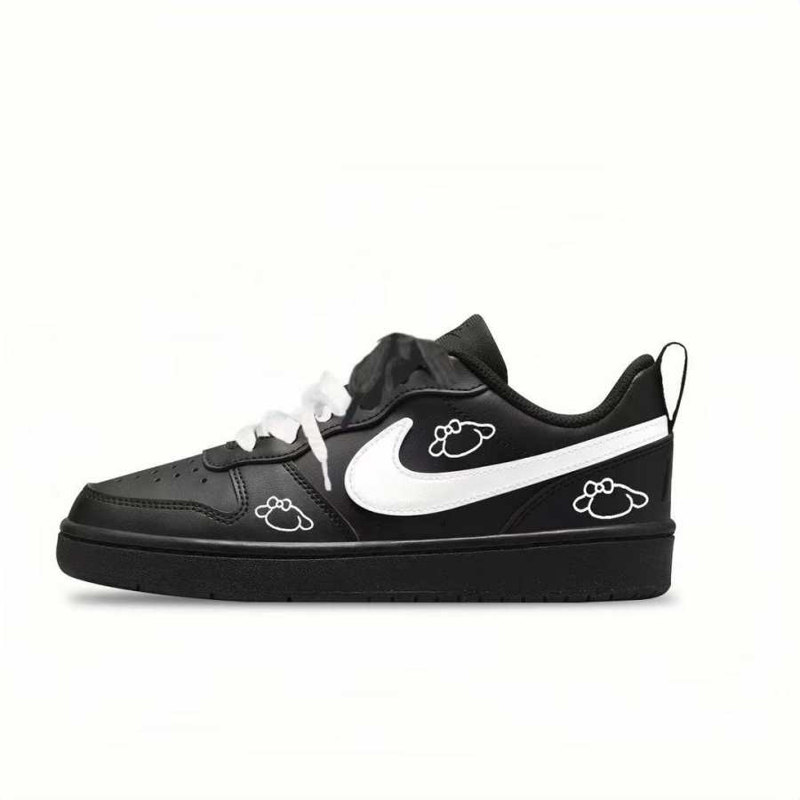 Nike Nike Court Borough Leather Abrasion Resistant Low top Kids' Skateboarding Shoes Teenagers