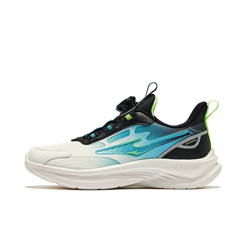 ERKE KIDS Low top Kids' Running Shoes Microcrystal White Jet Black Kids'