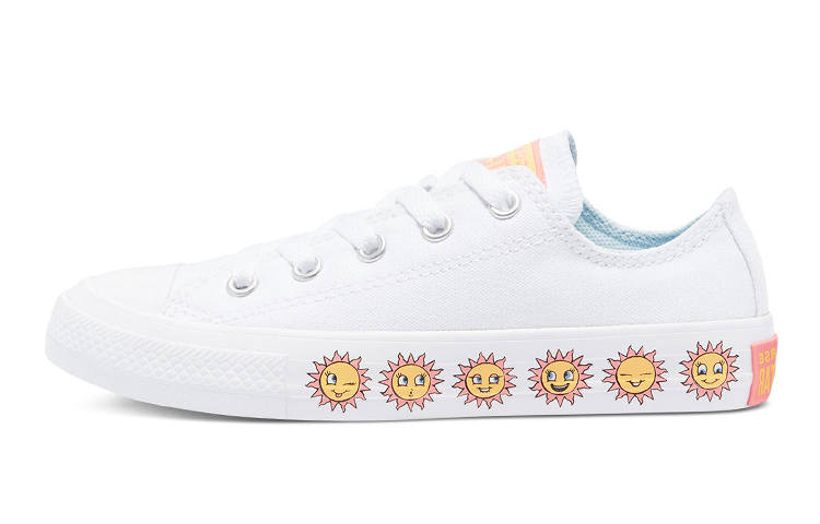 Converse Chuck Taylor All Star Low Top Comfortable Abrasion Resistant Low top Kids Canvas Shoes White Yellow Kids'